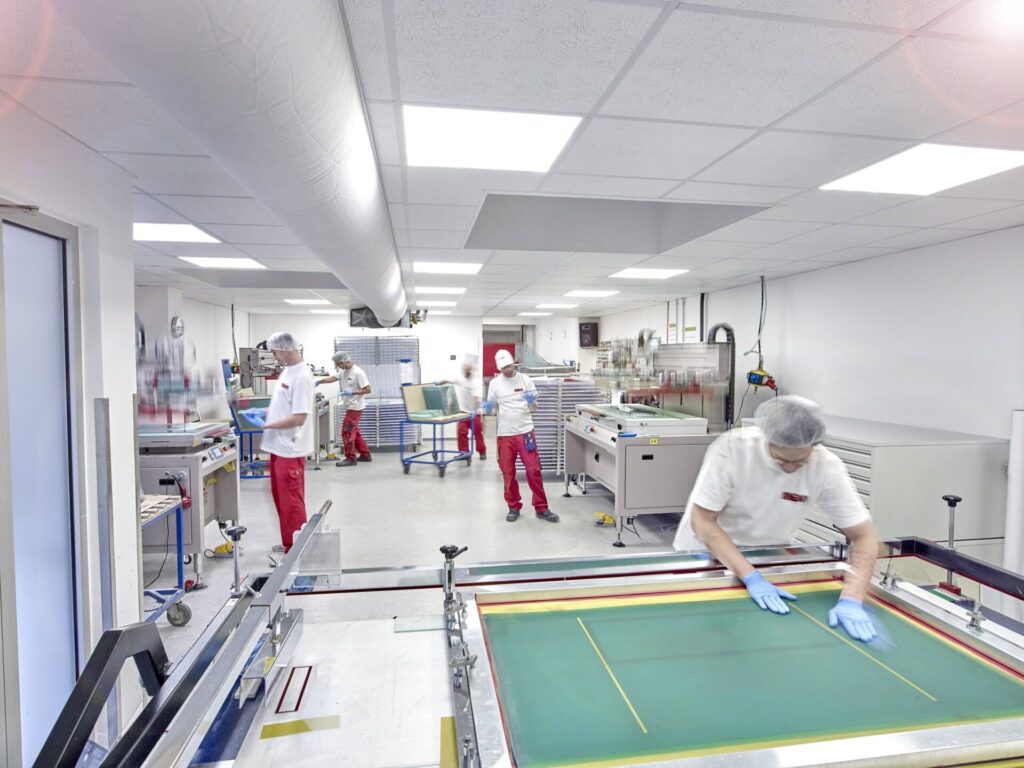 Keramischer Siebdruck auf Glas bei MBM Techglas